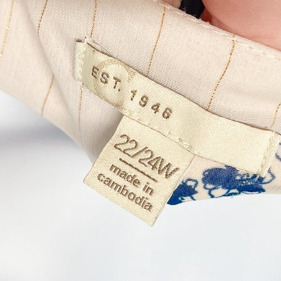 2/$30 Floral Print Pattern Flowy Draped Plus Blouse Top Semi Sheer Shirt 22W 24W - Picture 8 of 9